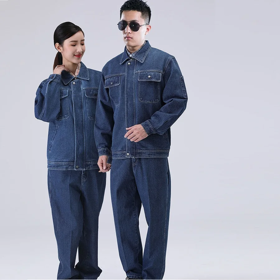 Welding Suit Denim Work Clothing Men 