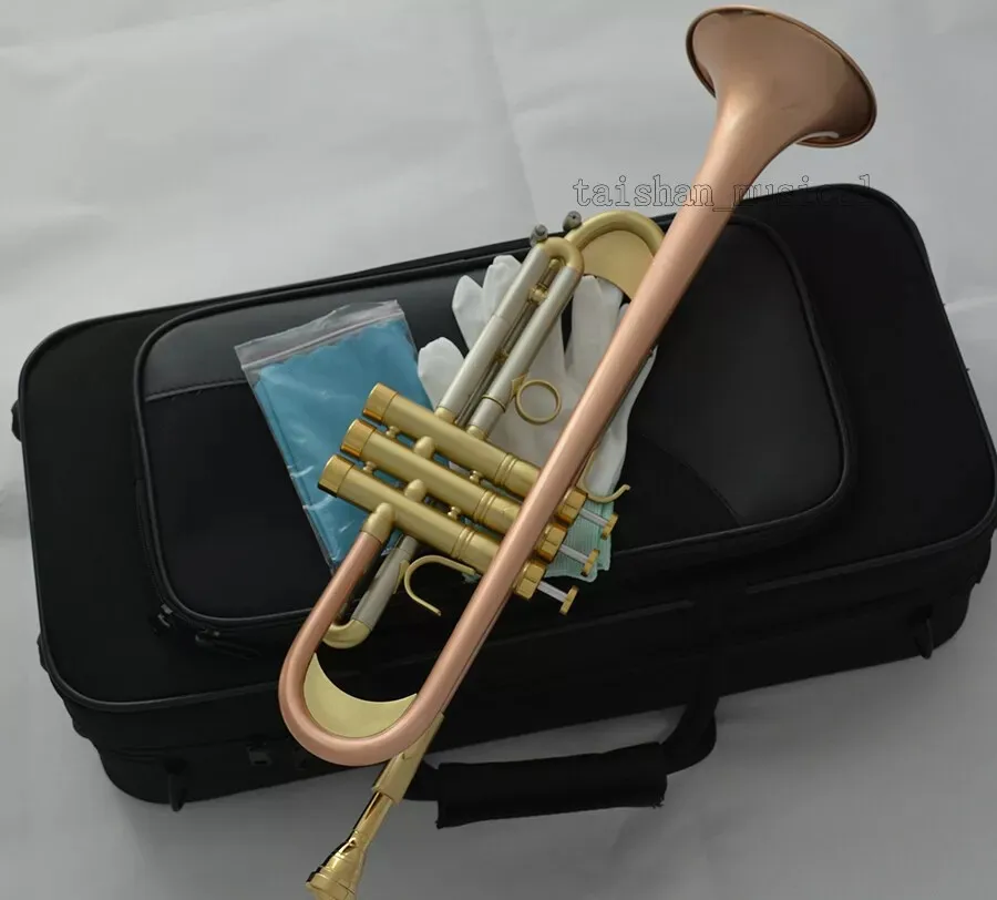 Prof Bb Red brass trumpet horn Cupronickel Tuning pipe With Case