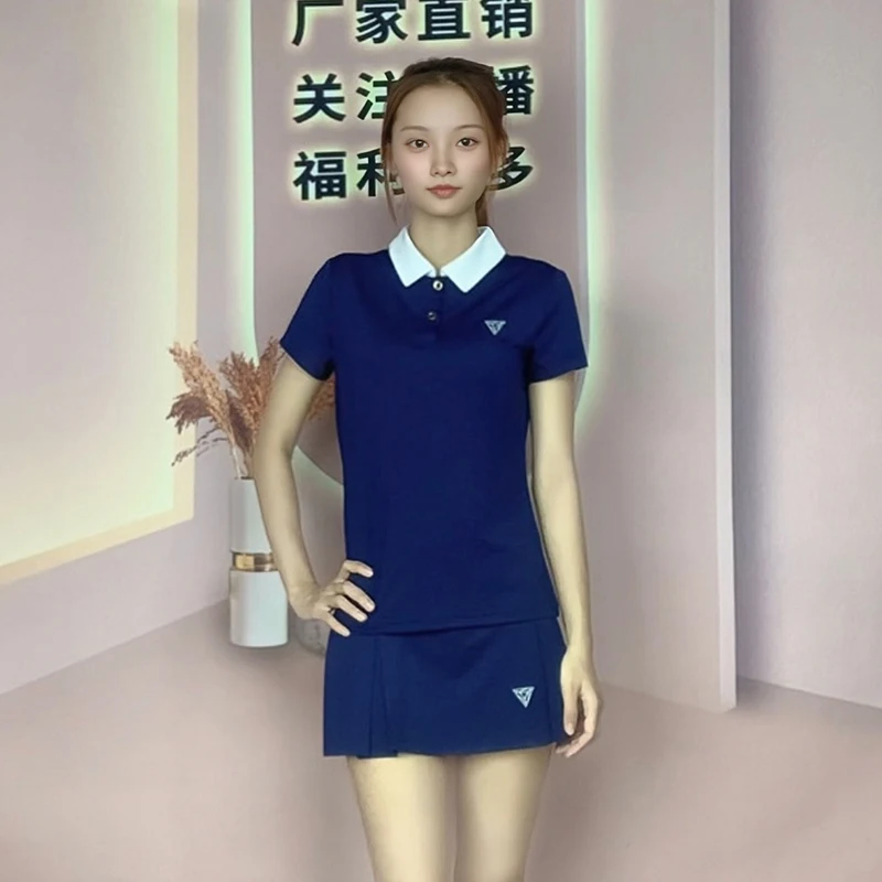 Tennis Wear Short-sleeved T-shirt Men's and Women's Golf Badminton Quick-drying Slim-fit Blazer
