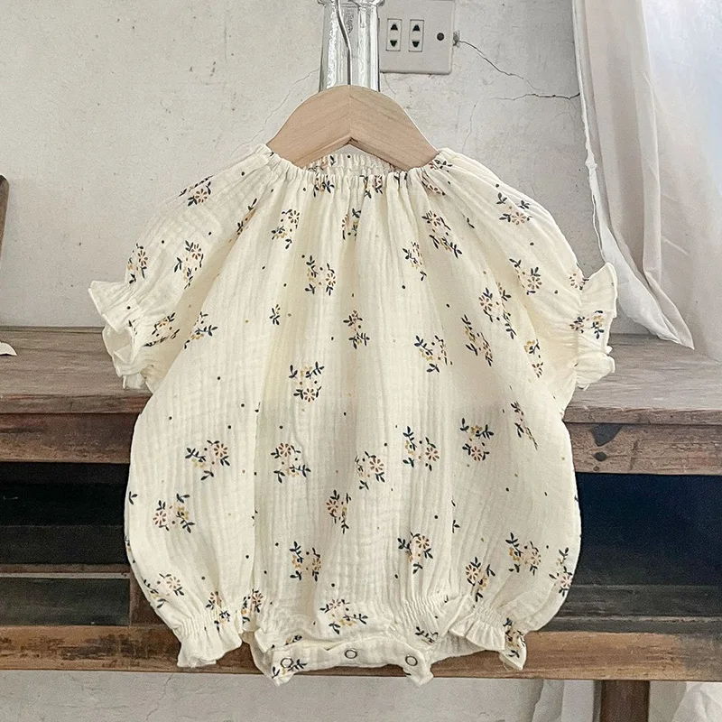 Korean Style Children Clothing Set Short Sleeved Cotton Printed T-Shirt+Shorts Newborn Baby Girls Clothing Suit For Summer 5