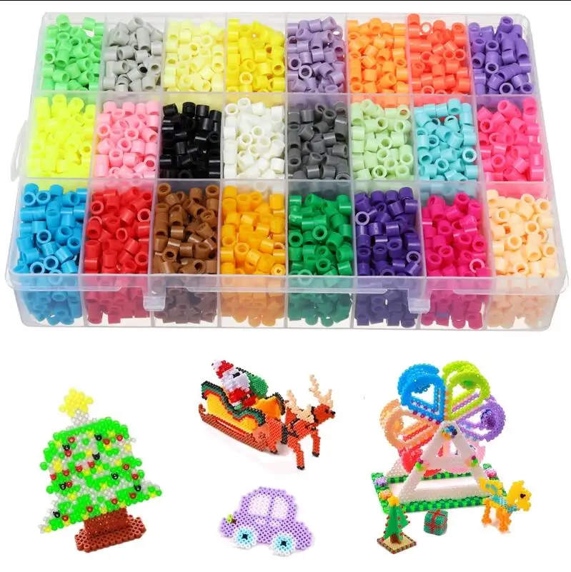 24 Colors 5000pcs Perler Beads Ironing Beads 5mm Hama Beads Fuse
