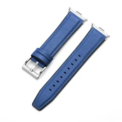 Vintage Leather Smartwatch Band - Stylish Replaceable Strap & Accessories for Redmi Watch 5-4 (Blue S)