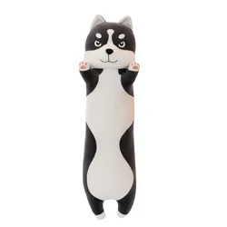 Husky – Oreiller en Peluche pour enfants, Long, doux, dessin animé, mignon, canapé 