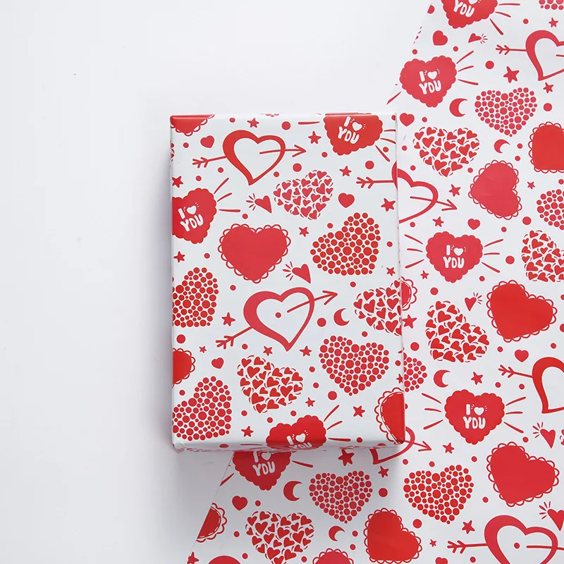 Valentine'S Day Red Wrapping Paper Colorful Gift Wrapping Paper Holiday  Party Gift Love Valentine Wrap Paper #50g - AliExpress