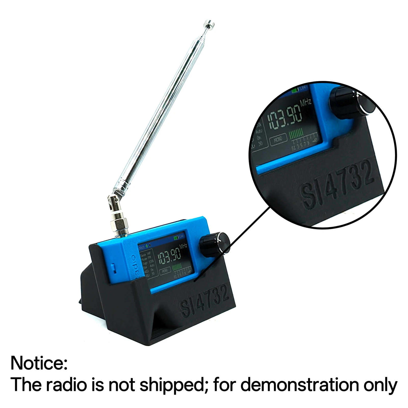 ATS MINI SI4732 DSP 충격 방지 라디오 랙(내장형 사운드 가이드 그루브 라디오 특수 스탠드 포함) 3D 프린트 라디오 보관 케이스