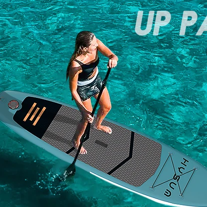 Hysum Inflatable Stand up SUP Paddle Boards Supboard Surfing Paddle Board with Pump and Seat EU for Sal