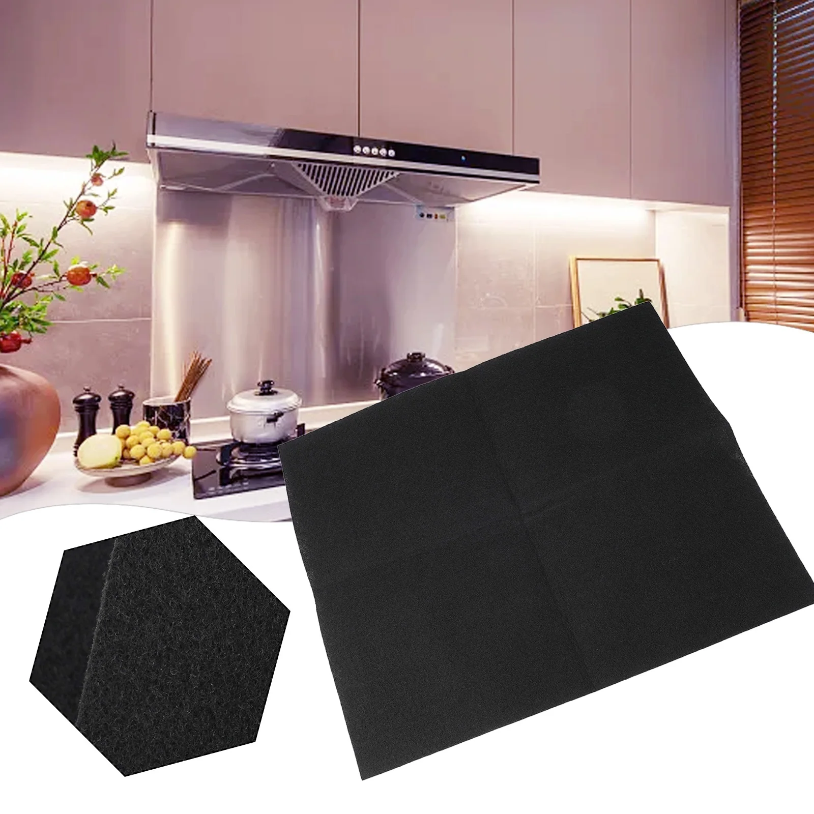 

Versatile Carbon Range Hood Filter 57X47cm Polyurethane Activated Carbon Filter Cotton For Range Hoods Kitchen Accessories