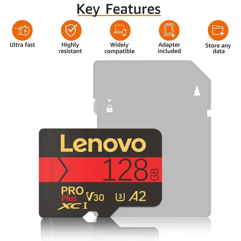 Scheda Di Memoria Lenovo 2Tb Scheda Sd Micro Tf Da 1Tb Scheda Flash Tf Da 256Gb Scheda Di Memoria Sd Da 512Gb Scheda Sd Ad Alta Velocità Da 128Gb Per 