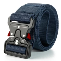 Red Ears Plastic buckle tactical belt men's multifunctional military fan canvas belt outdoor faux nylon training waist belt - Image 3