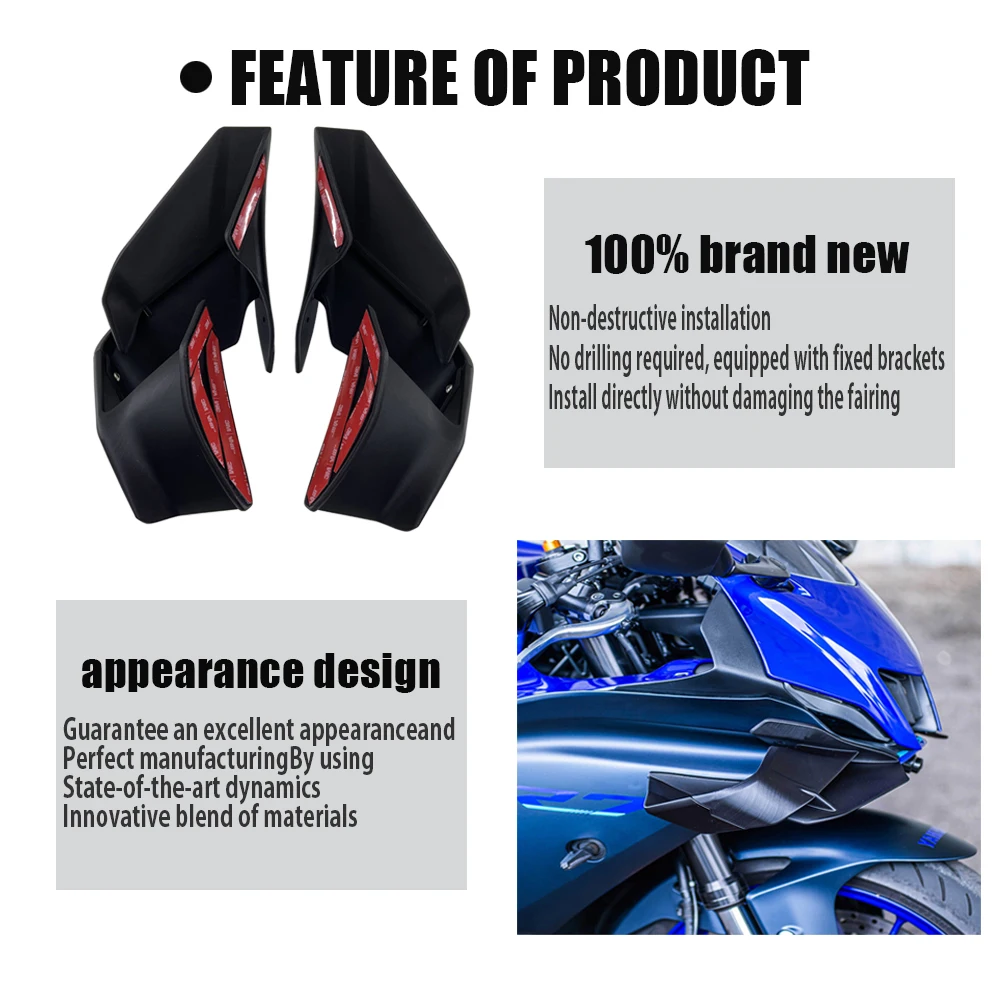 Motorcycle Wing Kit Motorcycle Winglet Motorcycle Accessories Motorcycle fixed wing cover For Yamaha YZF-R7 aerodynamic frame YZF R7 23 wing windshield aileron