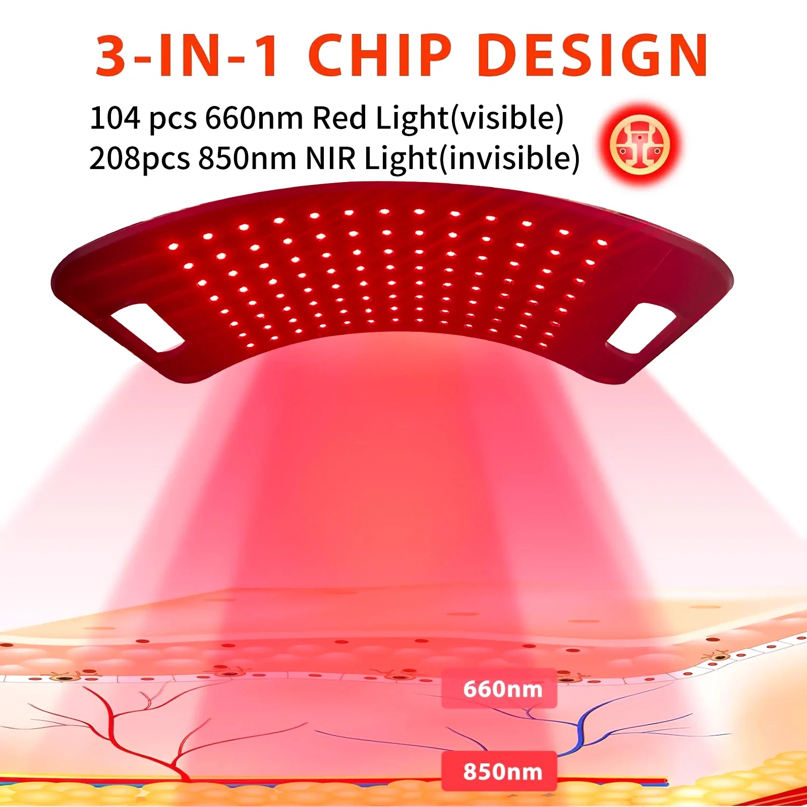Red Light Lamp for Body Infrared Light Panel with Stand 660nm Red Light &850nm N