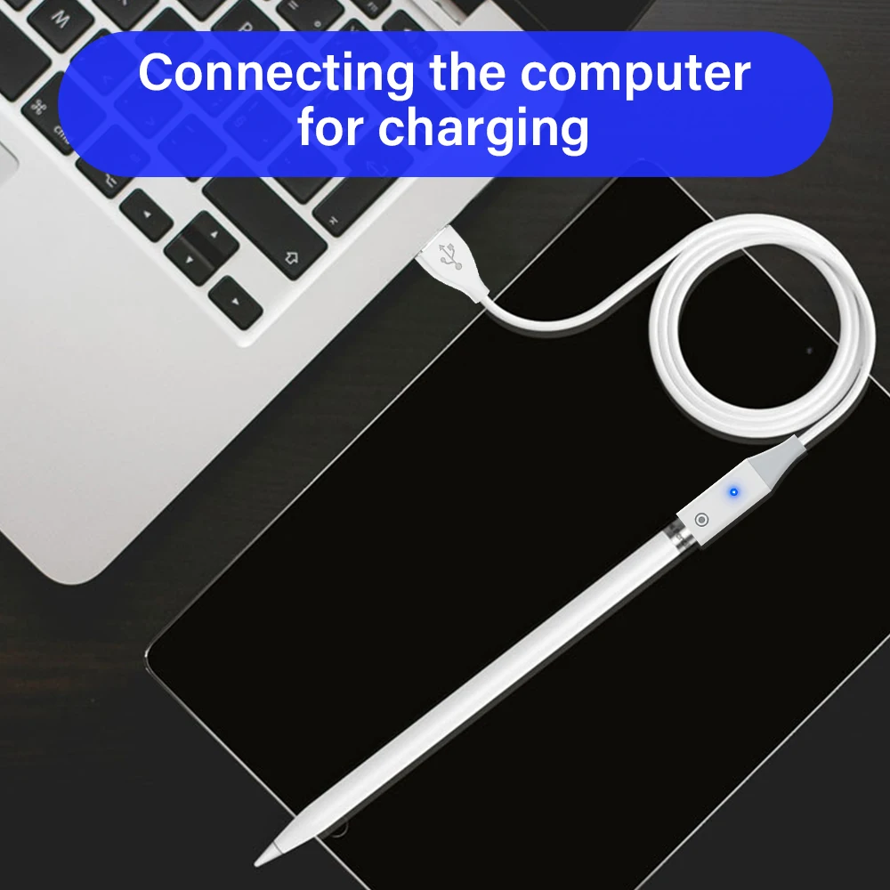 Universal Stylus Pen Charging Cable with USB-C to Lightning Connector Extension Accessory