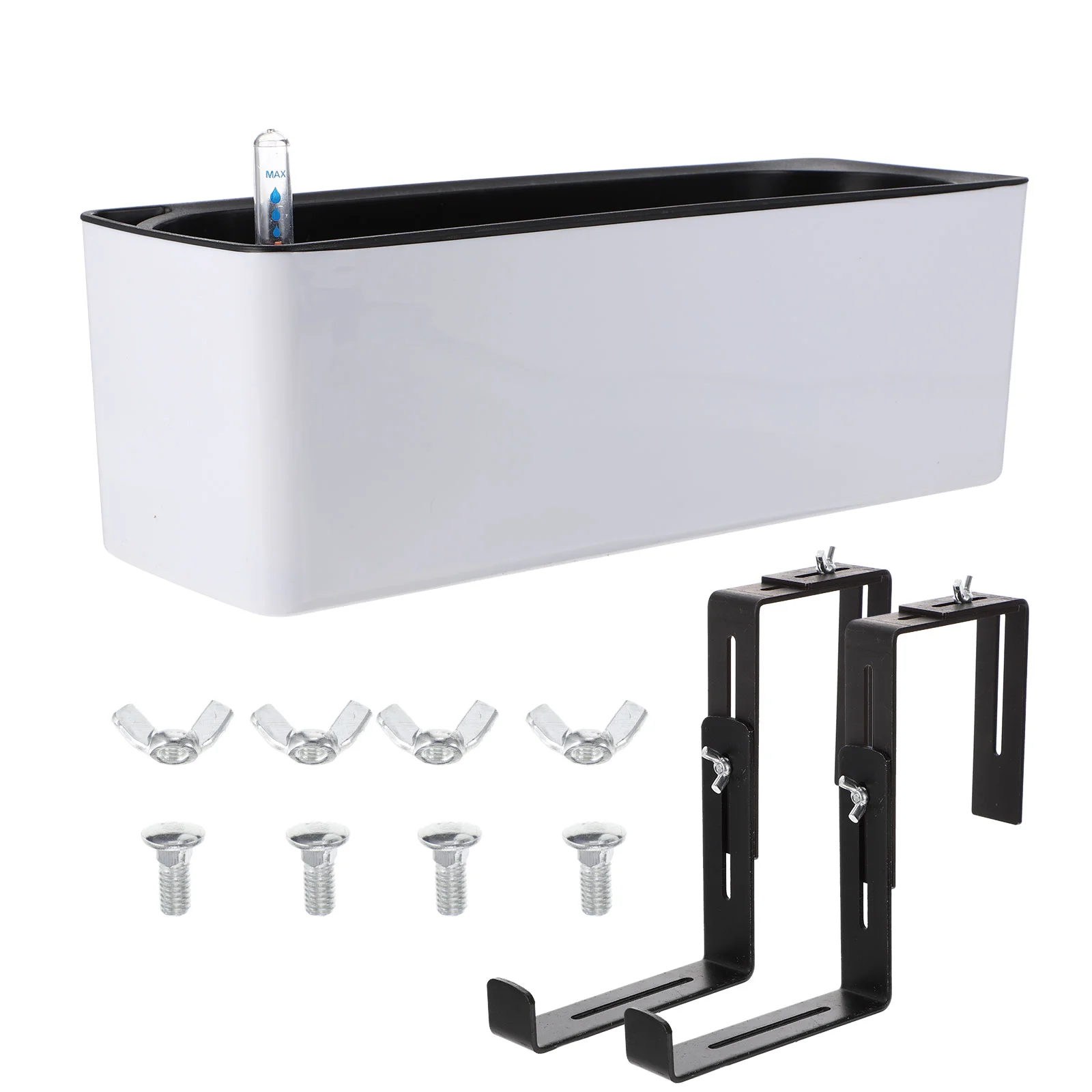 Planter Flower Box Pot Watering Self Window Railing Hanging Balcony