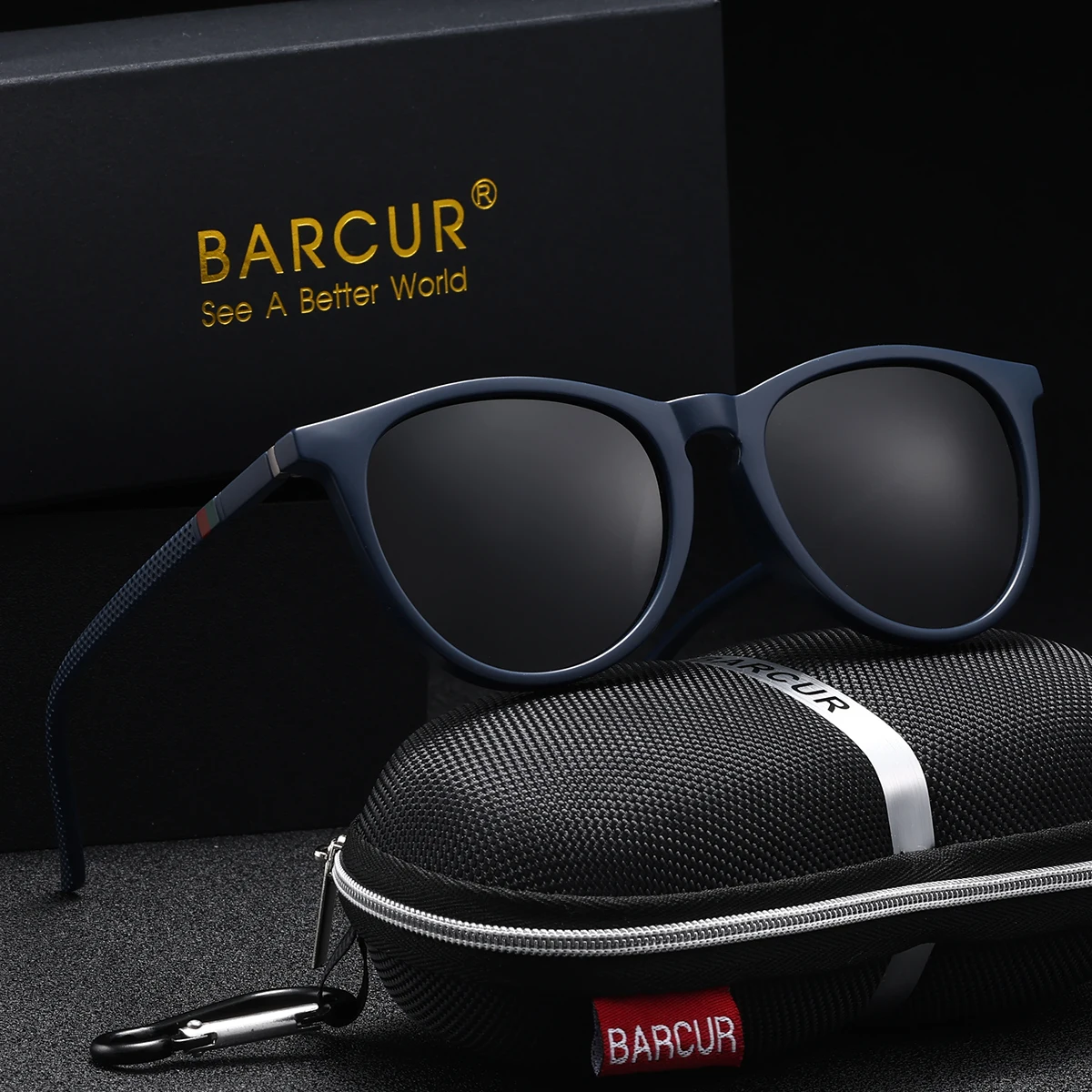 BARCUR Polarisierte Damen-Sonnenbrille, leicht, bequem, PC-Cat-Eye-Rahmen, UV400, Sonnenschutz, Damen-Sonnenbrille, Bekleidungszubehör ﻿ – Detail 1