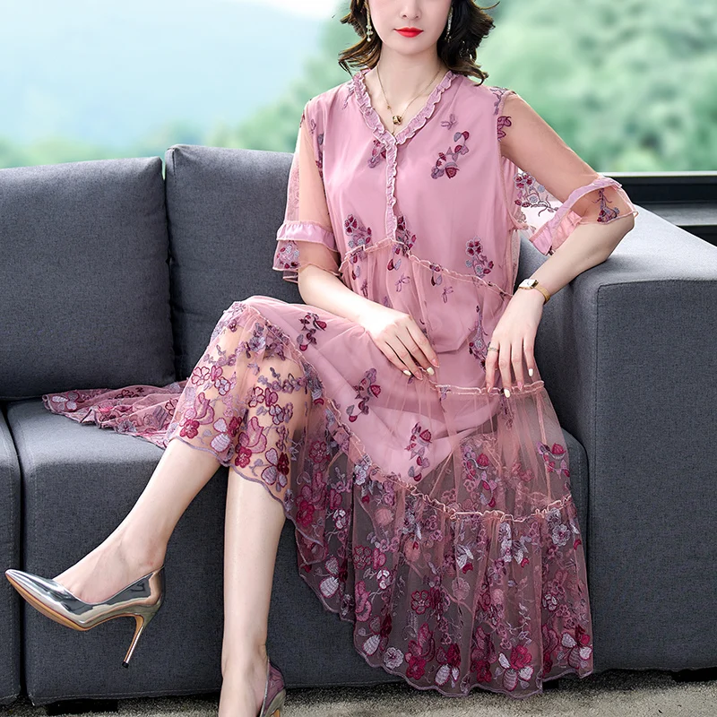 EFATZP Women's Black Knitted Maxi Dress: Vintage Long Sleeve Ruffled Single Breasted Dress for Autumn-Winter 2023 11 Autumn Fashion Versatile Mesh Embroidery Dress For Women 2023 New Fashion V-neck Short Sleeve Loose Fit Vacation Vestidos