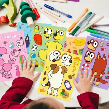 Bluey Cartoon Puzzle Stickers 6