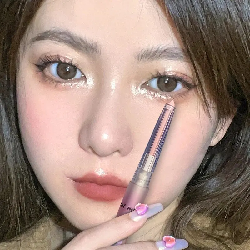 Eyeshadow pen highlight silkworm lurking silhouette beautiful fruit pearl bright makeup tools party makeup gifts