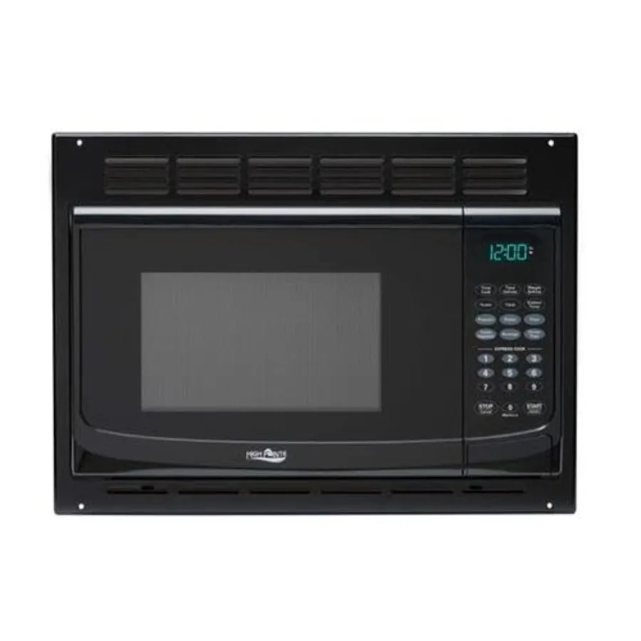 Compact RV Black Microwave Oven with Turntable