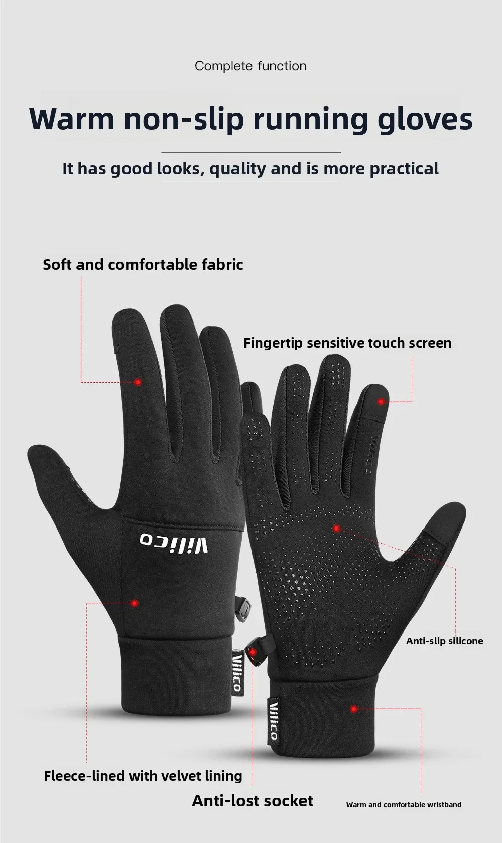 Cycling gloves full finger breathable non-slip