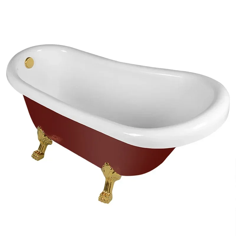 Independent retro concubine bathtub home acrylic mini Internet celebrity small bathtub small apartment hotel bath non-cast iron