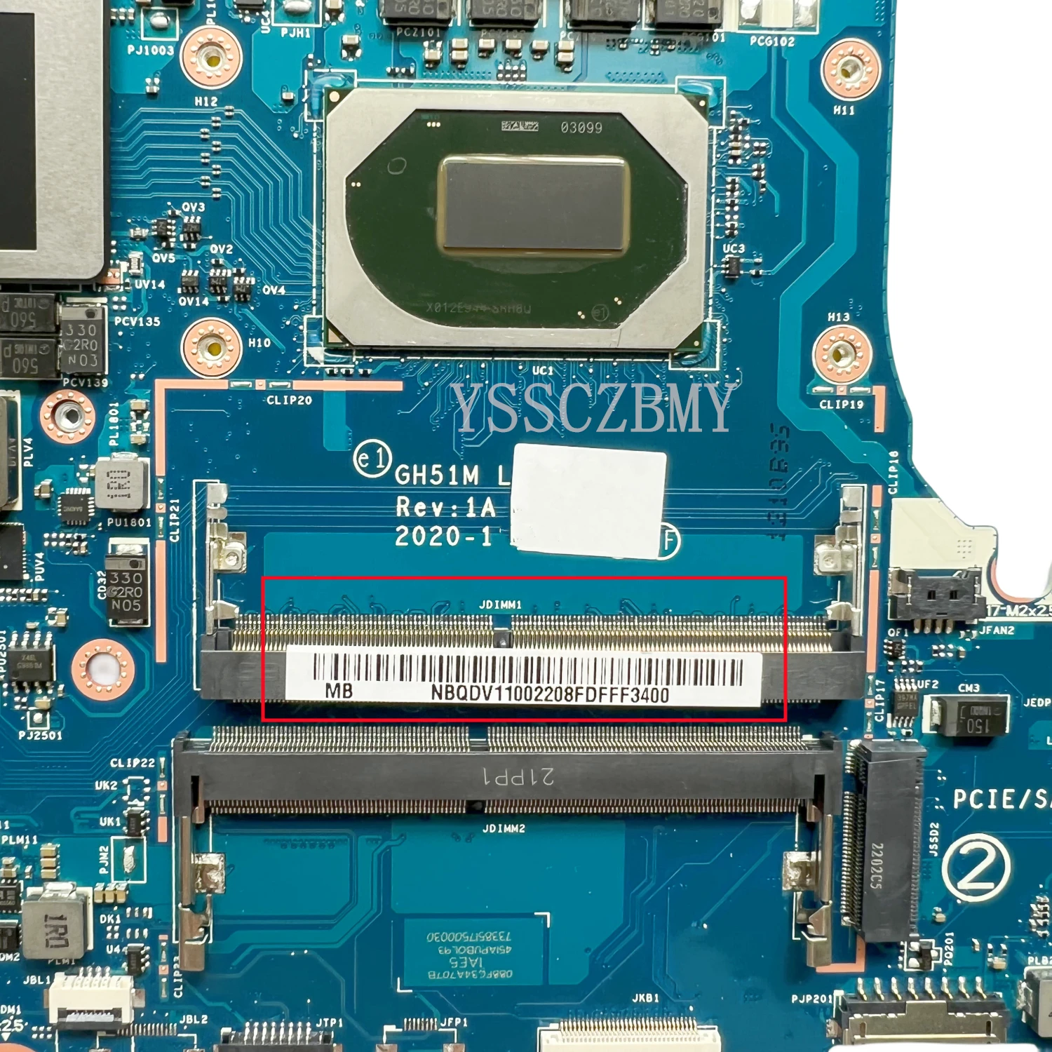 グクミンノート LA-K861P For Acer Nitro 5 AN515-55 Motherboard CPU i7-10750H GPU