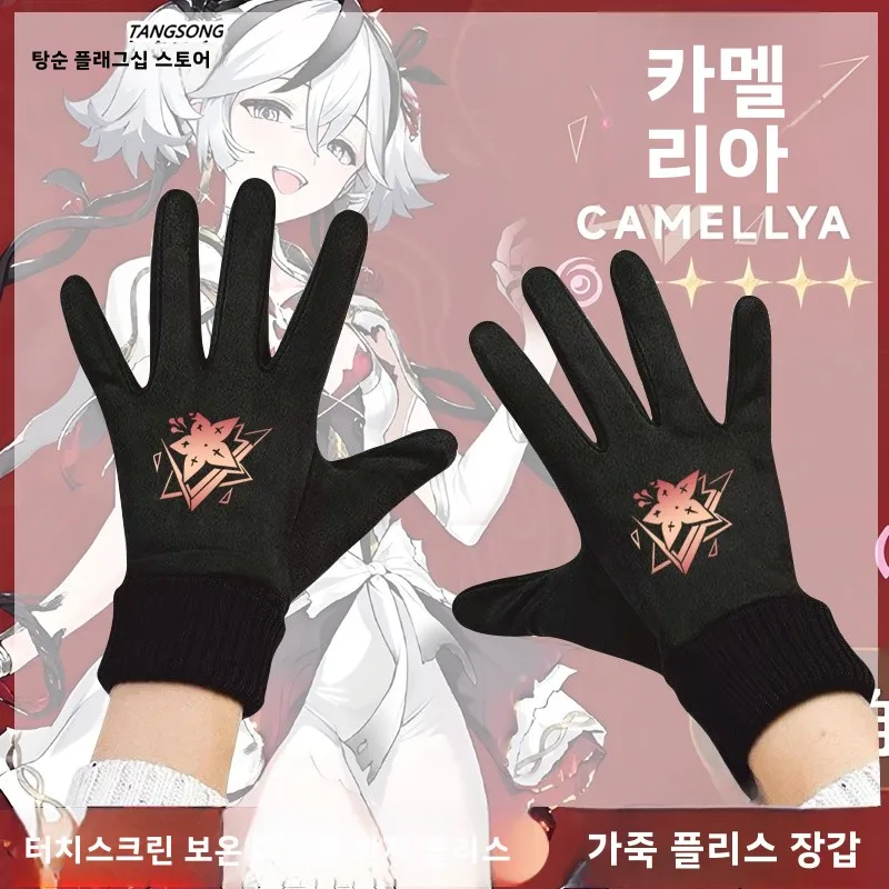 따뜻한 양털 안감 사이클링 장갑 남성용 라이딩 장갑 터치스크린 호환 홀 송 브..