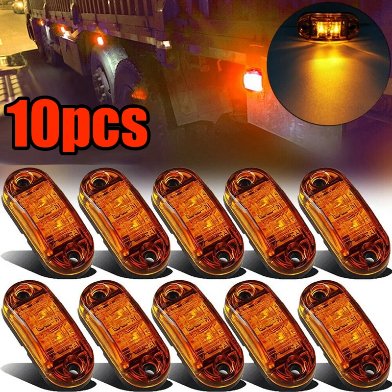 Luci di ingombro laterali a LED da 3/4 luce di ingombro indicatori posteriori anteriori luce per camion auto Bus rimorchio Van Caravan fanale posteriore per barche  34