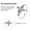Bague en argent sterling 925 véritable, forme de cœur, trèfle, bijoux pour femmes, cadeau d'anniversaire, de fiançailles