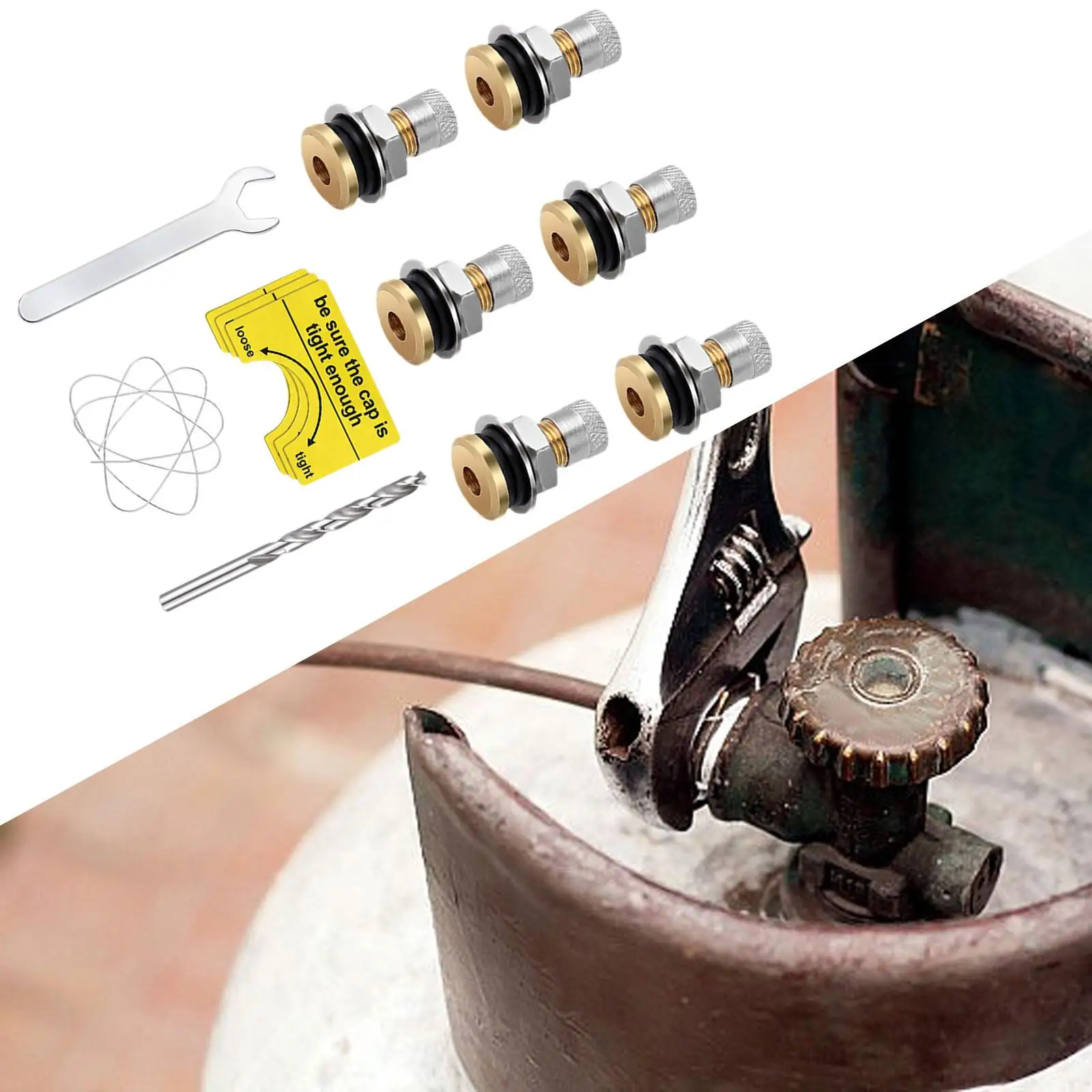 6 Pieces Fuel Gas Tank Vent Caps Replacement Gas Can Vent Valve Water Can
