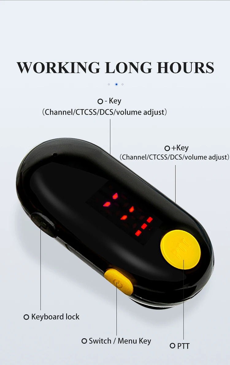 Super Mini Walkie Talkie Uhf 400470mhz 0.5w 25 Channles Display Digital Portátil Interfone Orelha Rádio em Dois Sentidos com Fone de Ouvido 5cm 9 Computers & Electronics