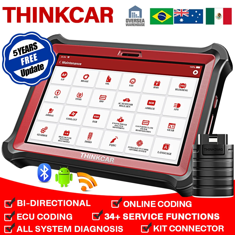 THINKCAR Thinktool Pad 10 OBD2 автомобильный сканер активный тест ECU кодирование TPMS Программирование 34 + сервис сброса автомобиля диагностические инструменты