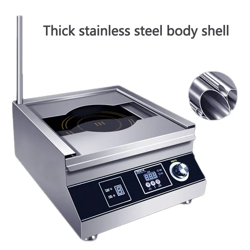 Commercial Electric Grill Barbecue Griddle Commercial Teppanyaki Equipment Stainless Steel Steak Grill Pan 5000W 6