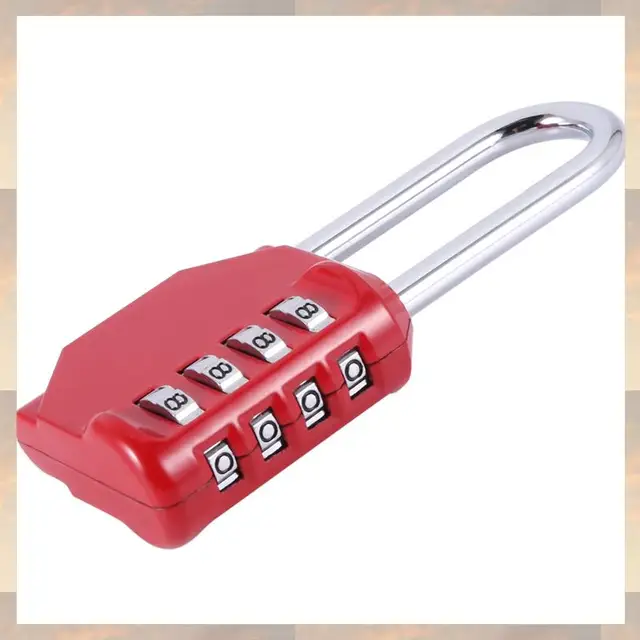 2025 New-4 Pack Code Padlocks, 4 Digit Long Shackle Resettable Pad Lock For Outdoor Gate, Shed, Fence, Hasp Storage, Gym Locker 1