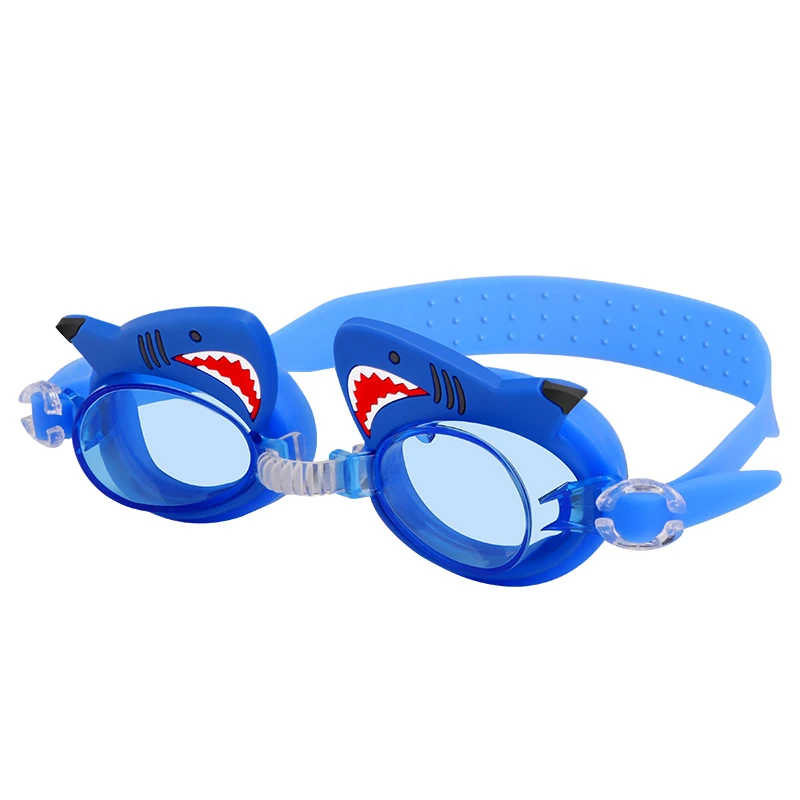 Swimming Accessories Children Swimming Goggles Boy Kids Shark Glasses Ear Plug Bathing Silicone Eyewear