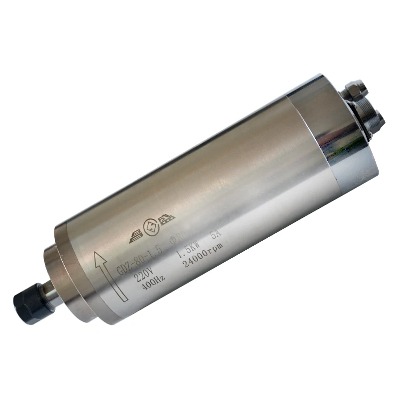 220V 800W 1.5KW 2.2KW CNC water Cooled Spindle Motor 4 Bearings CNC Motor Spindle machine air cooled spindle motor