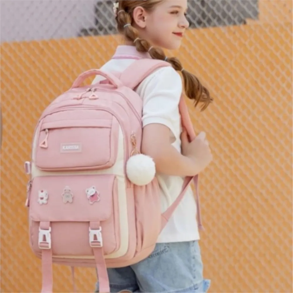 Girls Backpack for Elementary Kids School Bookbag Set Kawaii Children Backpacks for Girls Water Resistant Primary School Bag 2