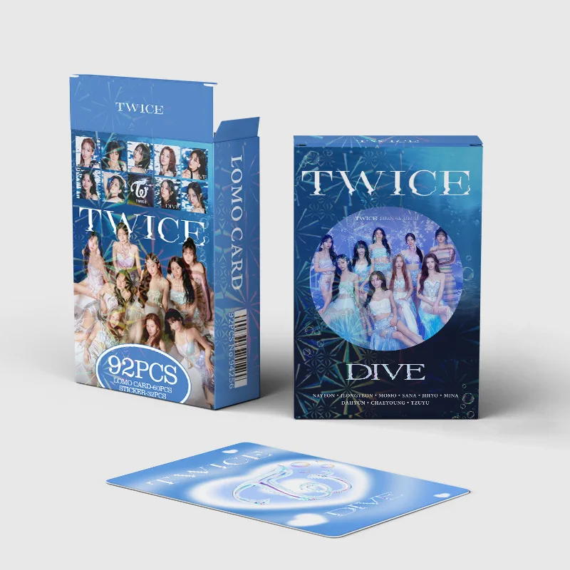 Lomo Cards 92pcs/set Kpop TWICE Lomo Cards Photo album DIVE photocards HD Photo Stickers