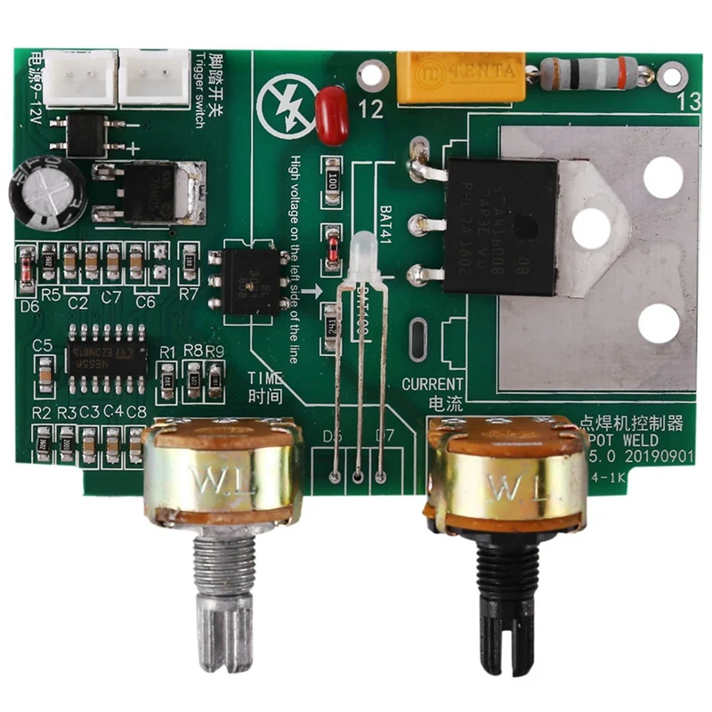 

HOT SALE 2X Spot Welding Machine Control Board Replace Relay Adjust Time Current Transformer Spot Welding Machine Control Board