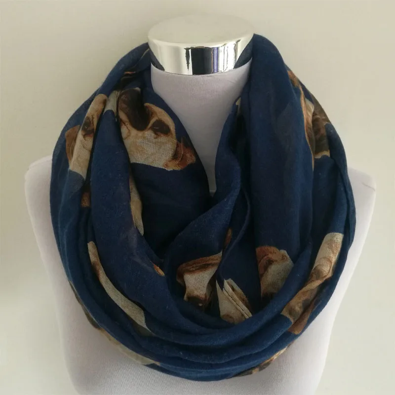 New Ladies Viscose Cotton Hedgehog Print infinity scarf for women Variety of animal prints circle scarves Fashion ring scarfs 3