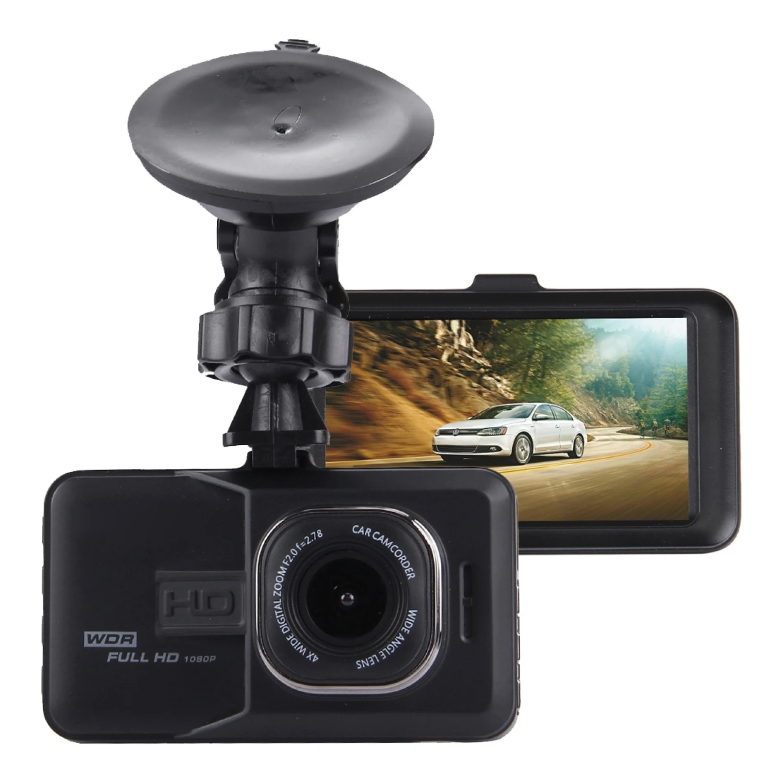 

Car DVR Camera 3.0 inch LCD HD 720P 3.0MP Camera 170 Degree Wide Angle Viewing, Support Night Vision / Motion Detection / TF