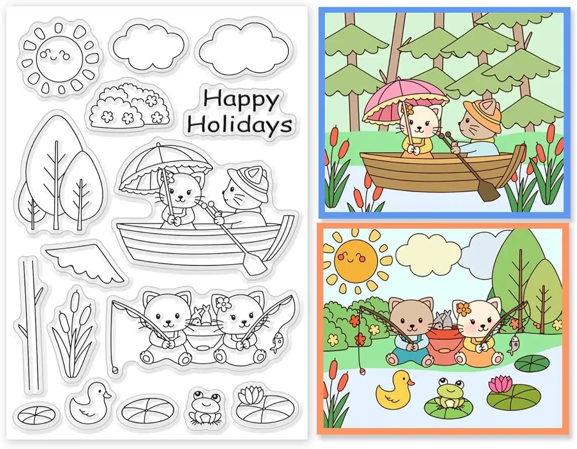 女の子のためのPVCクリアスタンプ,美しい女の子のための完全な