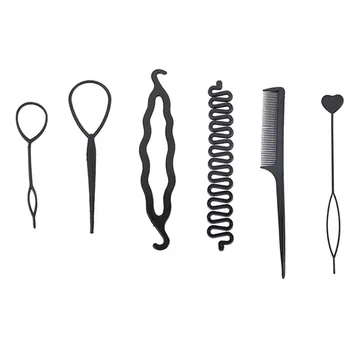 AA20-Set di manufatti per intrecciare la distribuzione dei capelli Strumenti per legare i capelli Strumenti per parrucchieri per bambini per ragazze
