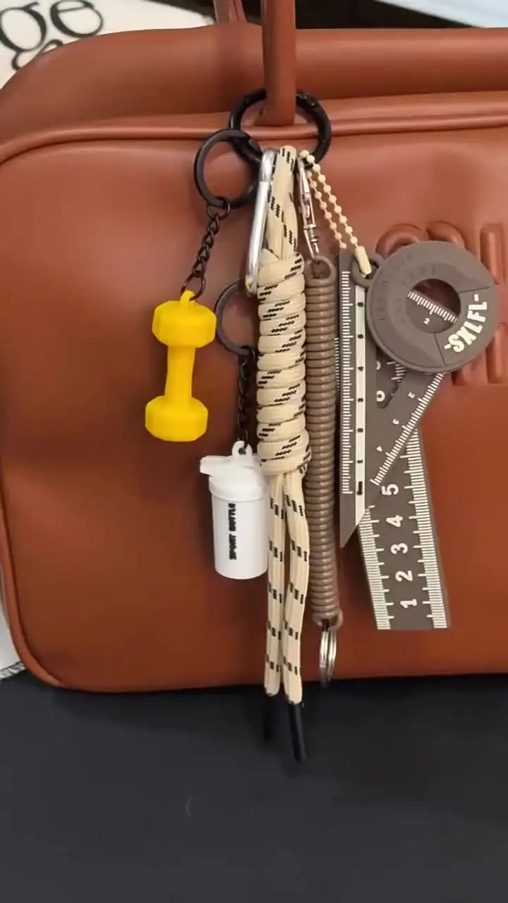 Новый модный брелок для ключей с подвеской в виде сумки милый розовый спортивной