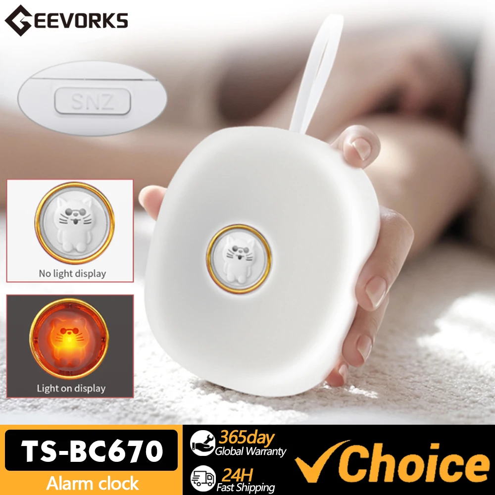 Silent Vibration Alarm Clock - Wake-Up Strong with Creative Cute Pet Mute LED Display