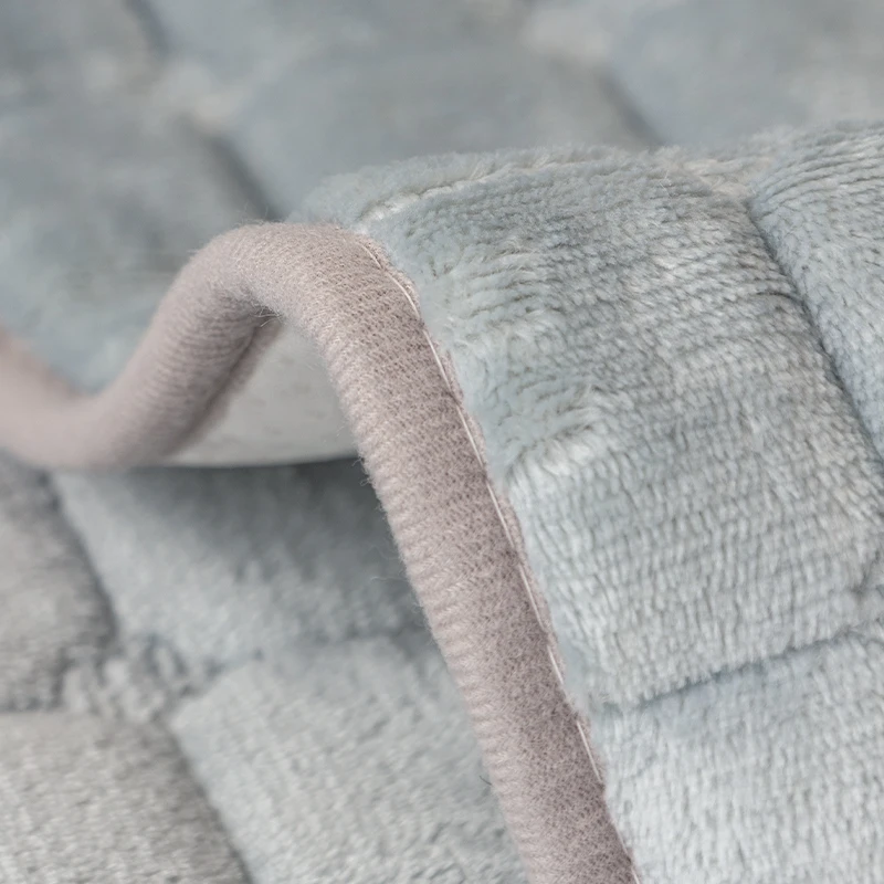 Solid color plush sofa cushion for autumn and winter warmth, thickened anti slip pet friendly sofa protective cover 5