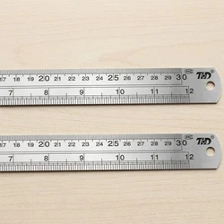 Premium Stainless Steel Ruler Set - Double - Sided Graduation Scale for Office & Drawing Tasks (30cm)