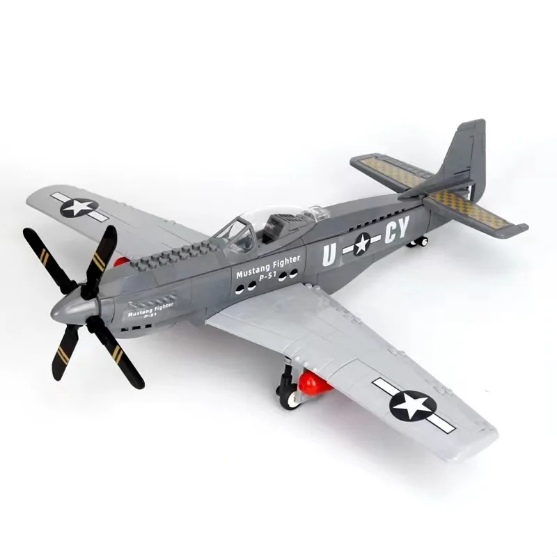 4006 항공기 P-51 머스탱 전투기, 2 차 세계 대전 군사 빌딩 블록 장난감, 20 J-15