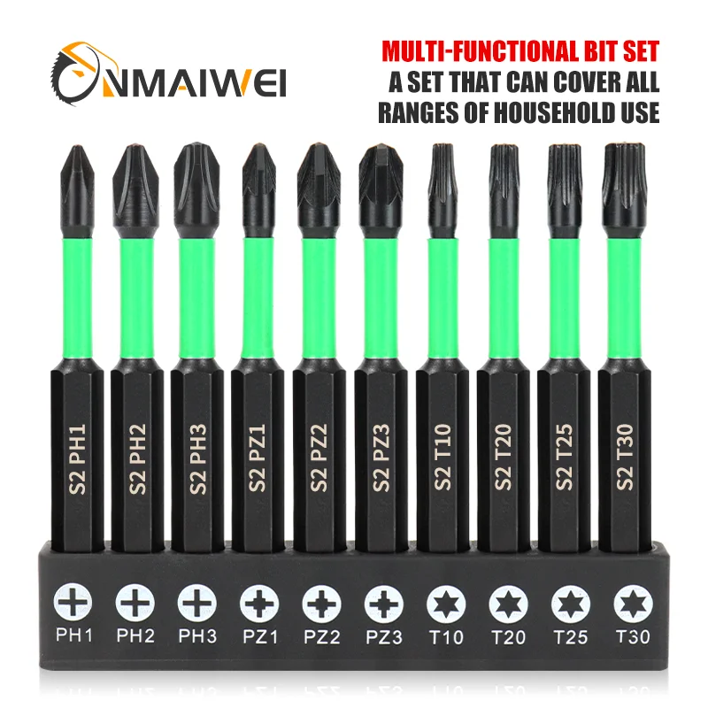 Magnetic Cross Screwdriver Bits S2 High Hardness Anti-shock Batch Head Non-slip Impact Driver Bit Sets