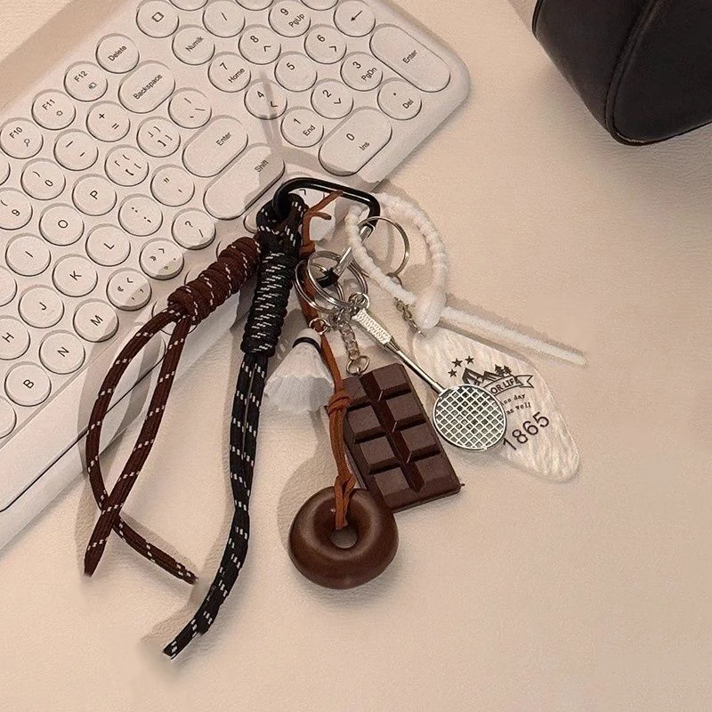 Creative Bread Bag Pendant Braided Rope Pendant Girls Fashion Key Chain Alkali Knot Bread Sporty Style Bag Pendant Cool Trendy