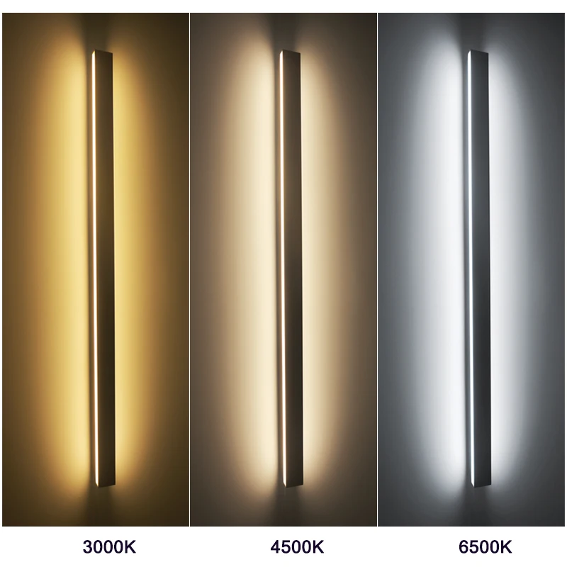 Wall Light Wall Lights Modern Waterproof Outdoor Porch Lights Straight Line LED for Bedroom Living Room Background Decor Kitchen lamp
